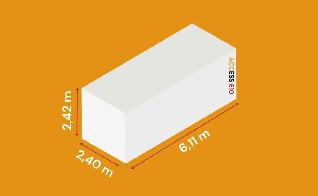 dimension gamme ACCESS par BCM 6,11 2,4 mètres (1)