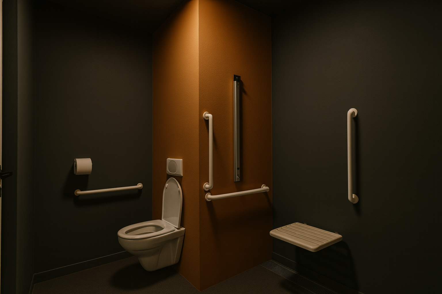 Toilette PMR fabriquée par BCM - design et architecture intelligente avec le meilleure prix